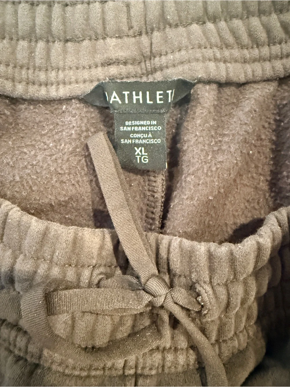 Athleta Forever Fleece High Rise Jogger- chocolate brown size XL